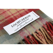 Locharron of Scotland Bowhill Auld Scotland Lambswool Tartan Scarf - Burgundy/Beige/Grey