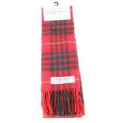 Locharron of Scotland Bowhill Cameron Clan Modern Lambswool Tartan Scarf - Red/Green/Yellow