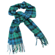 Locharron of Scotland Bowhill Campell Clan Ancient Lambswool Tartan Scarf - Blue/Green/Black