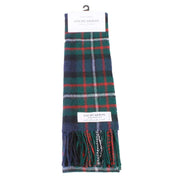 Locharron of Scotland Bowhill Ferguson Modern Lambswool Tartan Scarf - Green/Blue/Red/White