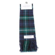 Locharron of Scotland Bowhill Lamont Modern Lambswool Tartan Scarf - Blue/Green/Black