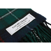 Locharron of Scotland Bowhill Mackenzie Modern Lambswool Tartan Scarf - Green/Navy/Red