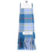 Locharron of Scotland Bowhill Musselburgh Lambswool Tartan Scarf - Blue/Yellow/Orange