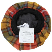 Locharron of Scotland Buchannan Antique Lambswool Tam - Red/Yellow/Green
