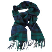 Locharron of Scotland Darwin Black Watch Modern Oversized Lambswool Scarf - Navy/Green/Black