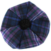 Locharron of Scotland Scotland Forever Modern Tartan Brushed Wool Tam - Purple/Navy