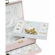 Maison Scarlett Denise Linen Jewellery Box - Pink