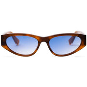 MessyWeekend Blade Sunglasses - Havana Brown/Blue