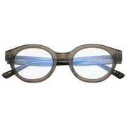 MessyWeekend Frost Blue Light Reading Glasses - Clear/Olive Green