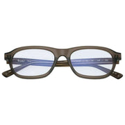 MessyWeekend Travis Blue Light Reading Glasses - Clear/Olive Green