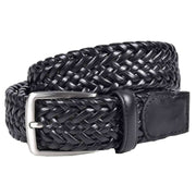 Miguel Bellido Classic Woven Leather Belt - Black