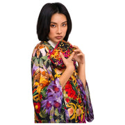 Powder Botanical Kaleidoscope Quilted Velvet Vanity Bag - Multi-colour