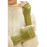 Powder Cassia Wrist Warmers - Sage Green