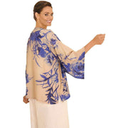 Powder China Blooms Kimono Jacket - Blue