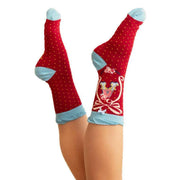 Powder Letter A Ankle Socks - Berry Red