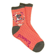 Powder Letter E Ankle Socks - Salmon Pink