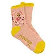 Powder Letter J Ankle Socks - Pink