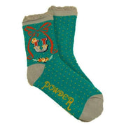 Powder Letter U Ankle Socks - Teal Blue