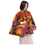 Powder Lux Velvet Quilted Tote Bag - Botanical Kaleidoscope Multi-colour