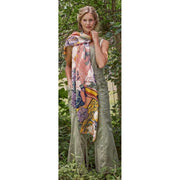 Powder Print Rainforest Feathered Friends Scarf - Petal Peach