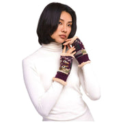 Powder Scandi Cosy Wrist Warmers - Damson Mix