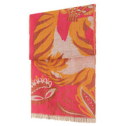 Powder Thrill of the Tiger Woven Scarf - Fuchsia