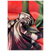 Powder Tulip Wool Wrap Scarf - Red