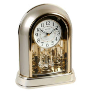 Rhythm Two Tone Mantel Clock - Gold