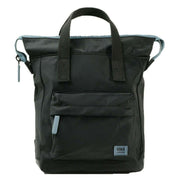 Roka Bantry B Small All Black Recycled Nylon Backpack - Black/Airforce Grey