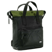 Roka Bantry B Small Creative Waste Two Tone Recycled Nylon Backpack - Black/Avocado Green
