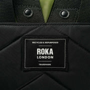 Roka Bantry B Small Creative Waste Two Tone Recycled Nylon Backpack - Black/Avocado Green