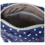 Roka Bond Recycled Canvas Crossbody Bag - Navy Polka Dot