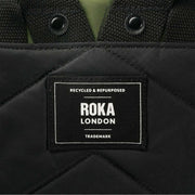 Roka Canfield B Medium Creative Waste Two Tone Recycled Nylon Backpack - Black/Avocado Green