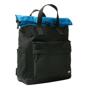 Roka Canfield B Medium Creative Waste Two Tone Recycled Nylon Backpack - Black/Sea Port Blue