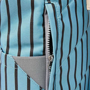 Roka Canfield B Medium Recycled Canvas Backpack - Blue Stripe