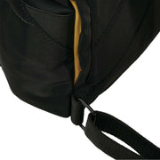 Roka Canfield B Small All Black Recycled Nylon Backpack - Black/Corn Yellow