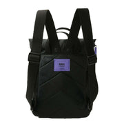 Roka Canfield B Small All Black Recycled Nylon Backpack - Black/Simple Purple