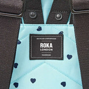 Roka Canfield B Small Recycled Canvas Backpack - Blue/Blue Hearts