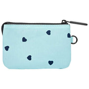 Roka Carnaby Small Recycled Canvas Wallet - Blue/Blue Hearts