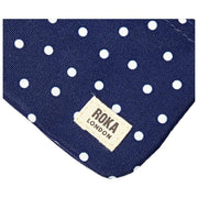 Roka Carnaby Small Recycled Canvas Wallet - Navy Polka Dot