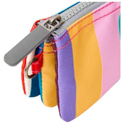 Roka Carnaby Small Recycled Canvas Wallet - Wide Stripe Multi-colour