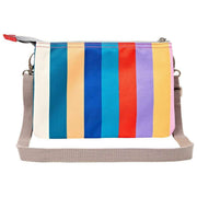 Roka Carnaby XL Recycled Canvas Crossbody Bag - Wide Stripe Multi-colour