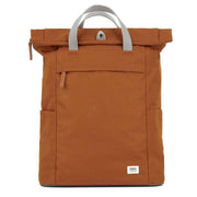 Roka Finchley A Large Recycled Canvas Backpack - Bran Brown