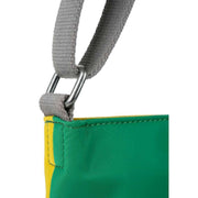 Roka Kennington B Medium Creative Waste Colour Block Recycled Nylon Crossbody Bag - Green/Yellow/Orange