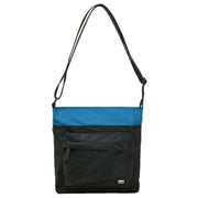 Roka Kennington B Medium Creative Waste Two Tone Recycled Nylon Crossbody Bag - Black/Sea Port Blue