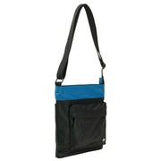 Roka Kennington B Medium Creative Waste Two Tone Recycled Nylon Crossbody Bag - Black/Sea Port Blue