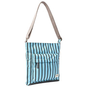 Roka Kennington B Medium Recycled Canvas Crossbody Bag - Blue Stripe