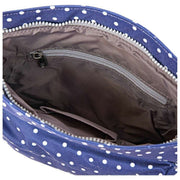 Roka Kennington B Medium Recycled Canvas Crossbody Bag - Navy Polka Dot
