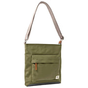 Roka Kennington B Medium Recycled Nylon Crossbody Bag - Chive Green
