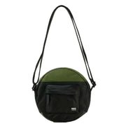Roka Paddington B Small Creative Waste Two Tone Recycled Nylon Crossbody Bag - Black/Avocado Green